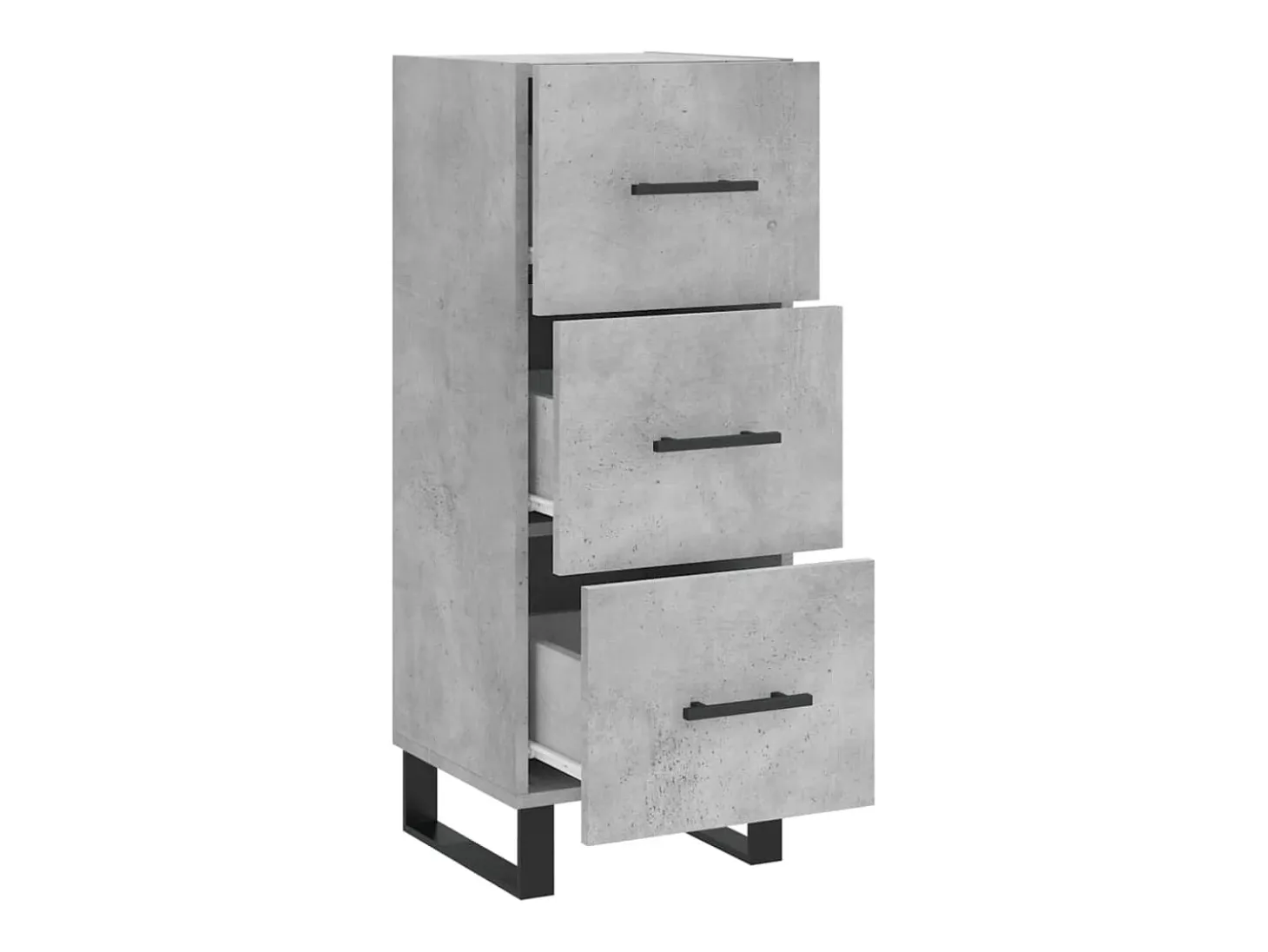 Aparador de madera contrachapada gris hormigón 34,5x34x90 cm ES37353
