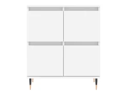 Aparador de madera contrachapada blanco 60x35x70 cm
