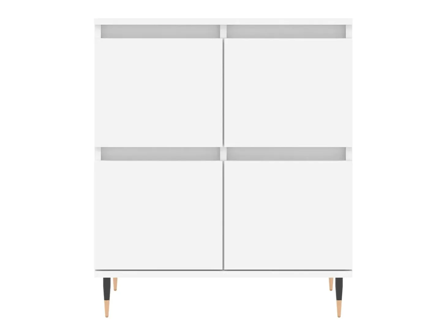 Aparador de madera contrachapada blanco 60x35x70 cm