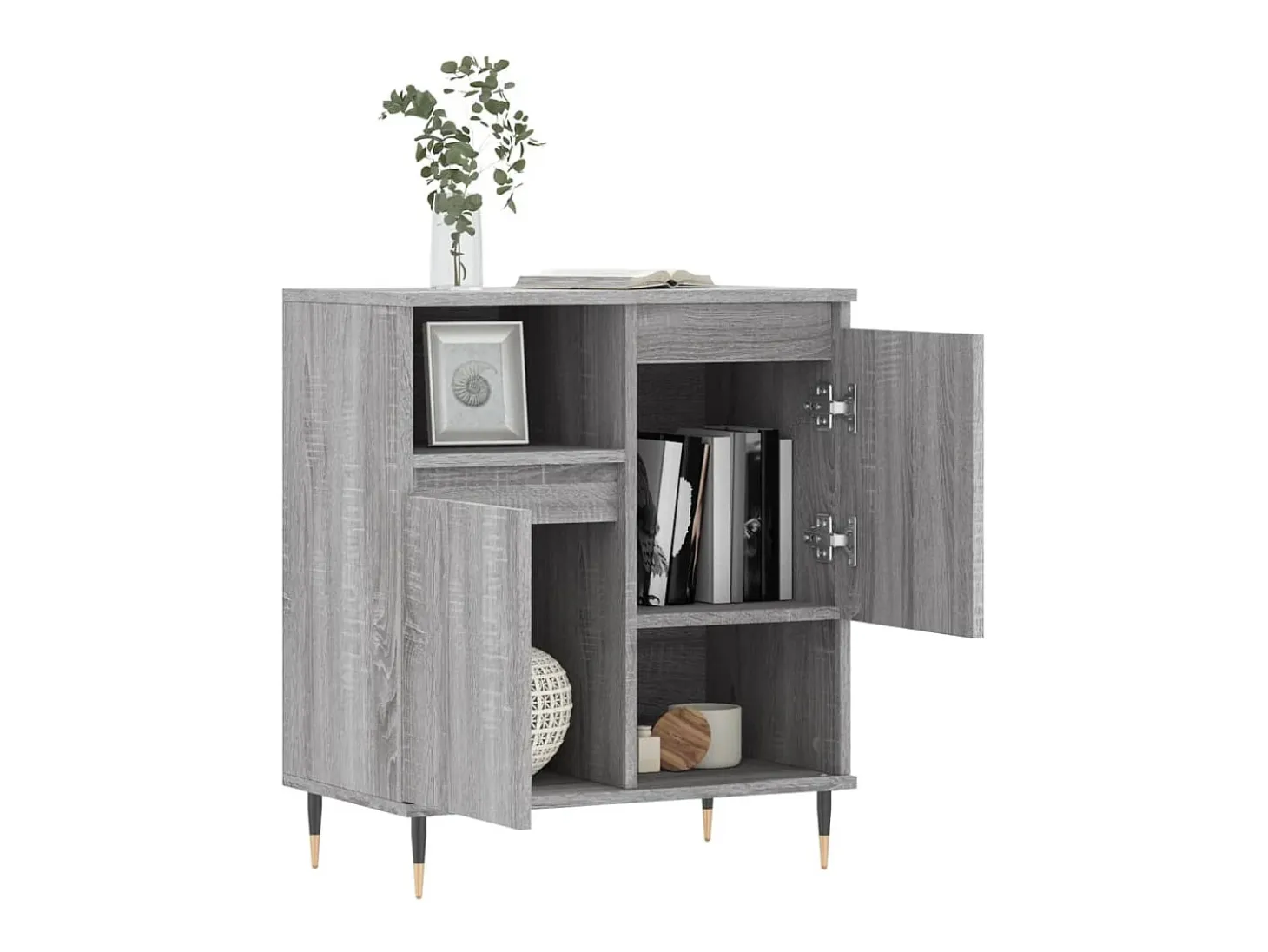 Aparador de madera contrachapada gris Sonoma 60x35x70 cm ES88002