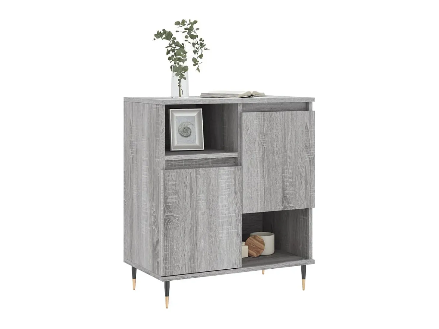 Aparador de madera contrachapada gris Sonoma 60x35x70 cm ES88002