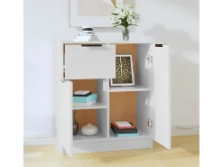 Aparador de madera contrachapada blanco 60x30x70 cm ES14558