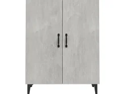 Aparador de madera contrachapada gris hormigón 70x34x90 cm ES43917