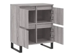 Aparador de madera contrachapada gris Sonoma 60x35x70 cm