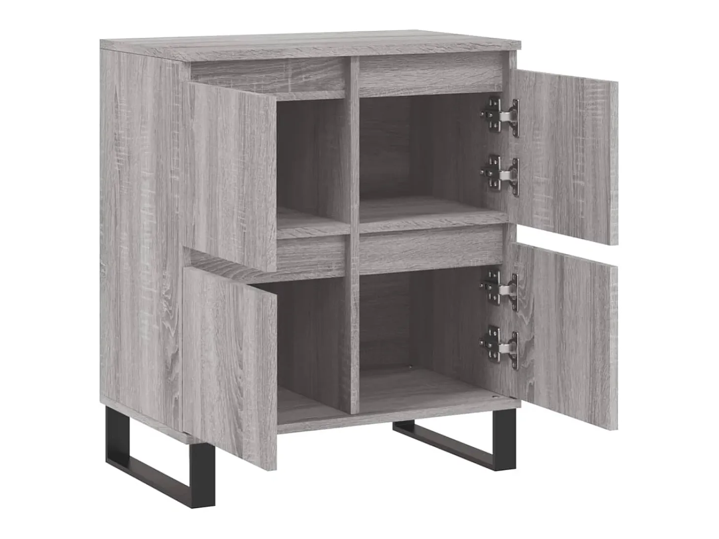 Aparador de madera contrachapada gris Sonoma 60x35x70 cm