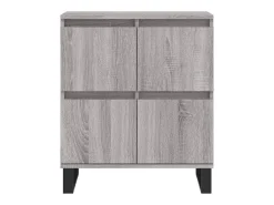 Aparador de madera contrachapada gris Sonoma 60x35x70 cm