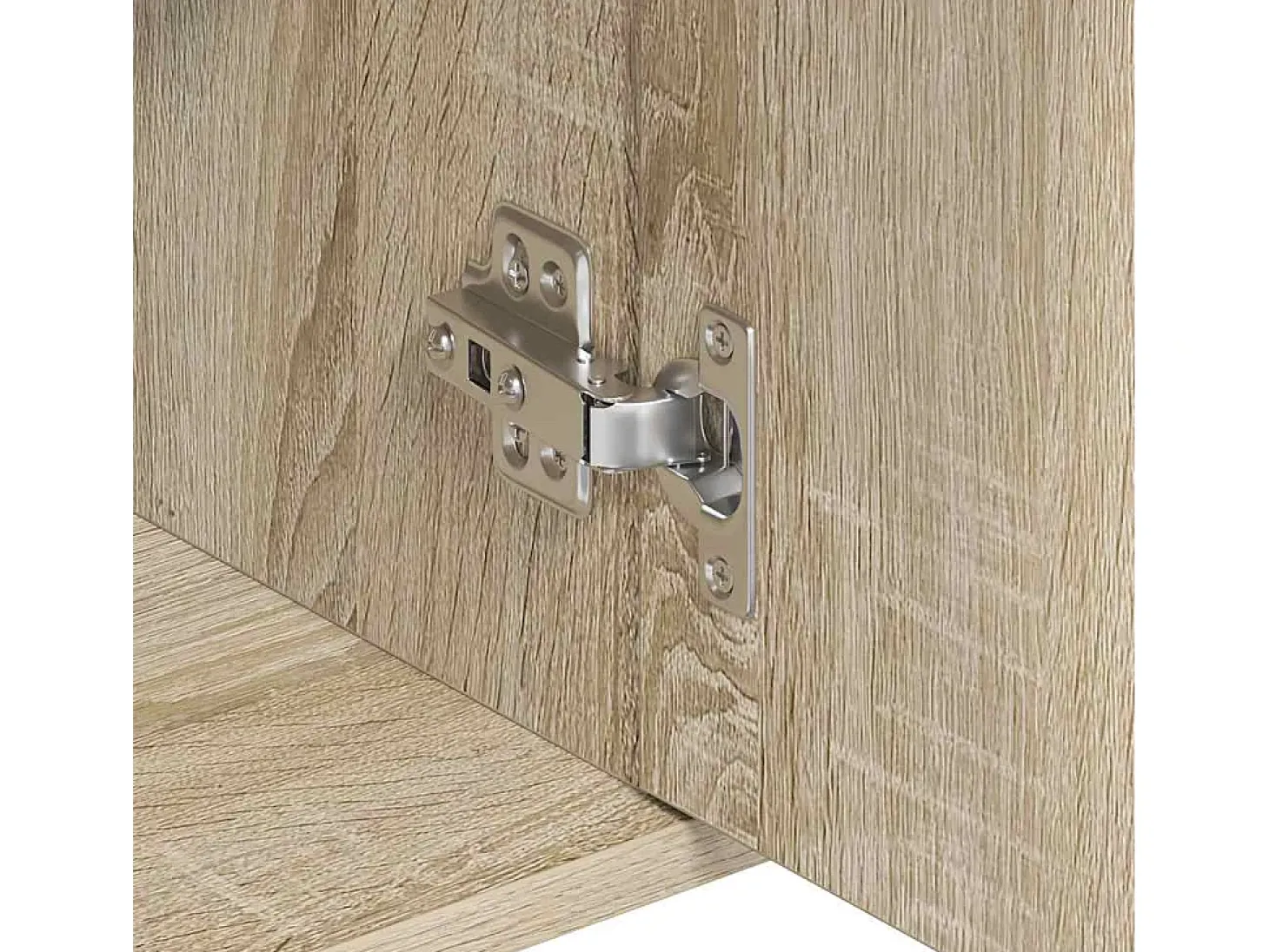 Aparador de madera contrachapada color roble Sonoma 88x30x70 cm