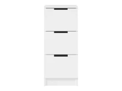 Aparador de madera contrachapada blanco 30x30x70 cm
