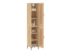 Aparador de madera contrachapada roble Sonoma 34,5x34x180 cm