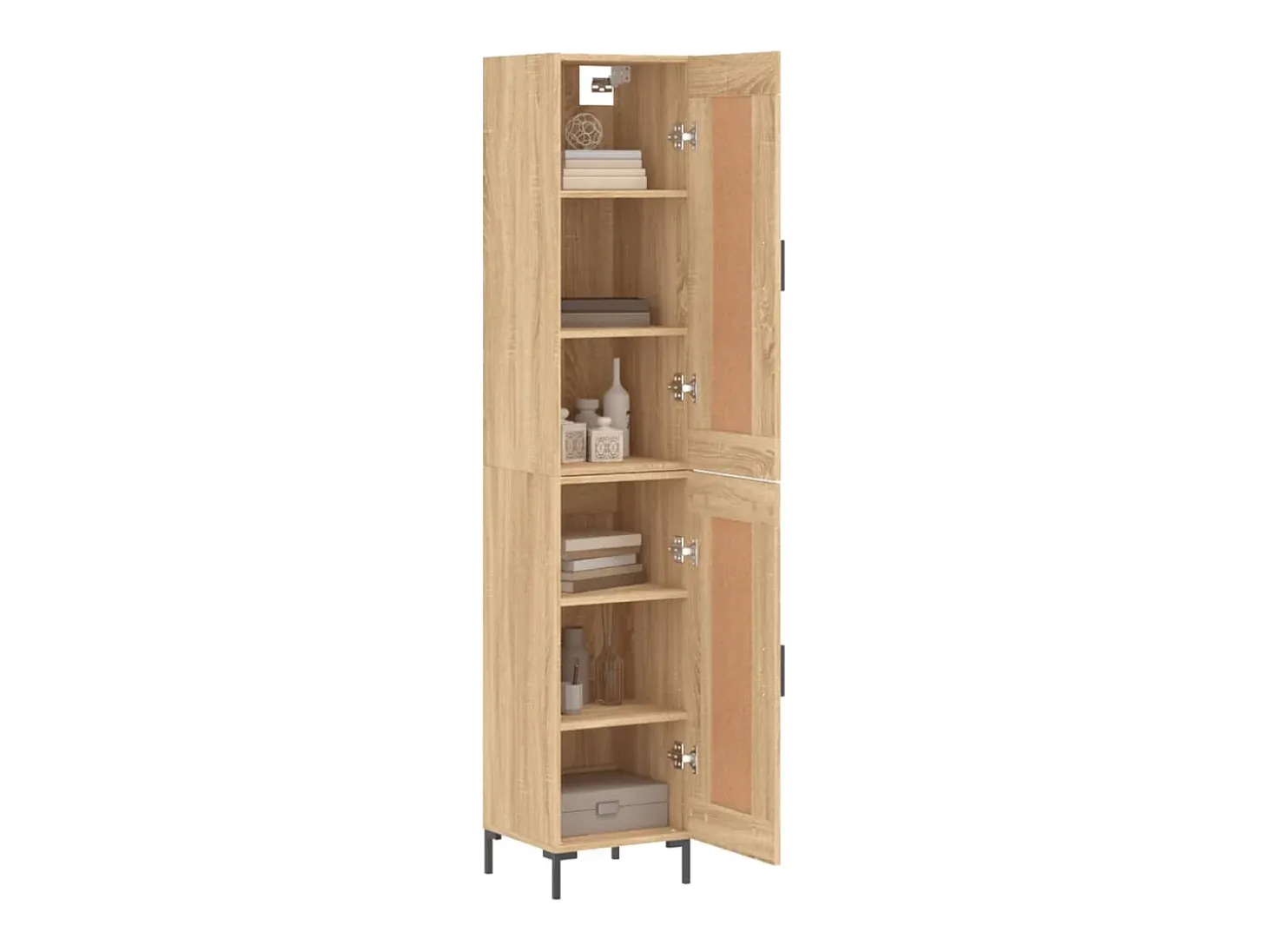 Aparador de madera contrachapada roble Sonoma 34,5x34x180 cm