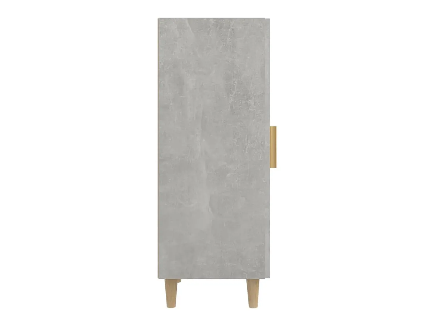 Aparador de madera contrachapada gris hormigón 34,5x34x90 cm
