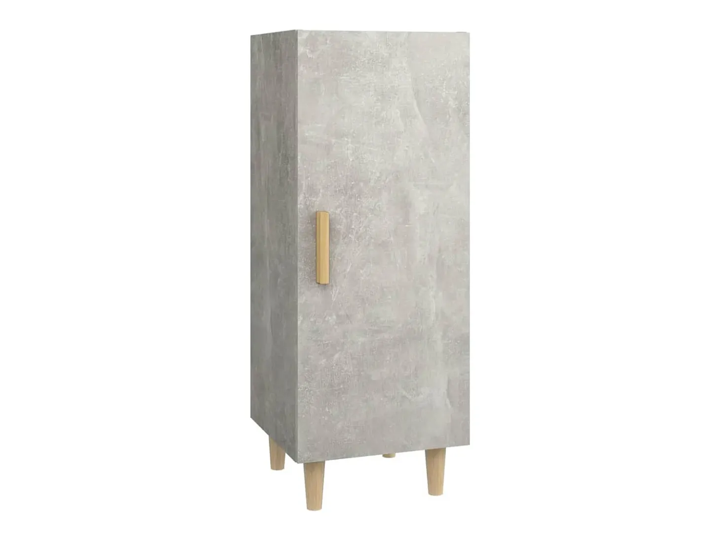 Aparador de madera contrachapada gris hormigón 34,5x34x90 cm