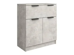 Aparador de madera contrachapada gris hormigón 60x30x70 cm ES11785