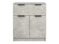 Aparador de madera contrachapada gris hormigón 60x30x70 cm ES11785