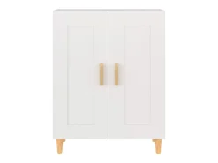 Aparador de madera contrachapada blanco 69,5x34x90 cm