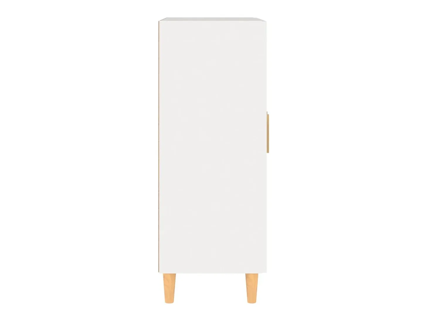 Aparador de madera contrachapada blanco 69,5x34x90 cm