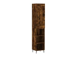Aparador de madera contrachapada roble ahumado 34,5x34x180 cm ES23903