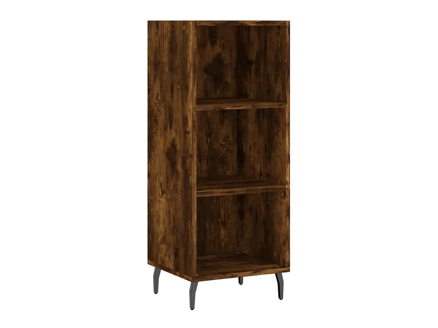 Aparador de madera contrachapada roble ahumado 34,5x34x180 cm ES23903