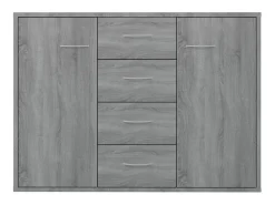Aparador de madera contrachapada gris Sonoma 88x30x65 cm ES96296