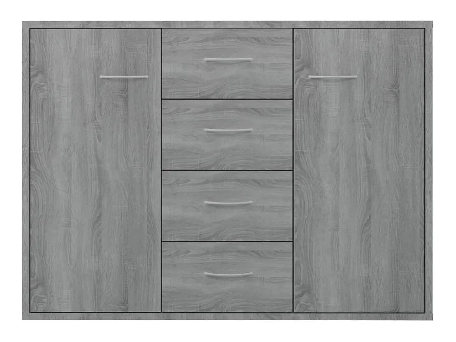 Aparador de madera contrachapada gris Sonoma 88x30x65 cm ES96296
