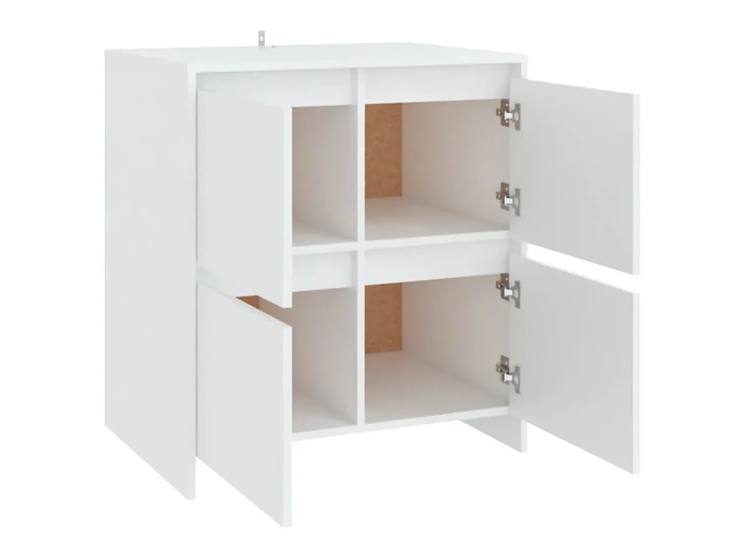 Aparador de madera contrachapada blanco 70x41x75 cm