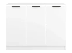 Aparador de madera contrachapada blanco 90,5x30x70 cm