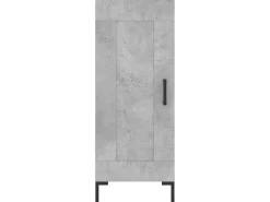 Aparador de madera contrachapada gris hormigón 34,5x34x90 cm ES90678
