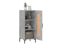 Aparador de madera contrachapada gris hormigón 34,5x34x90 cm ES90678