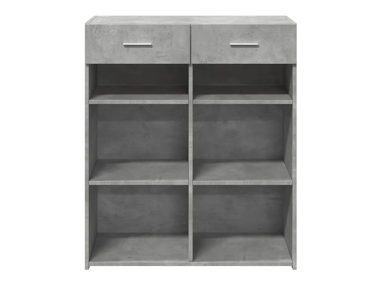 Aparador de madera contrachapada gris hormigón 80x42,5x93 cm