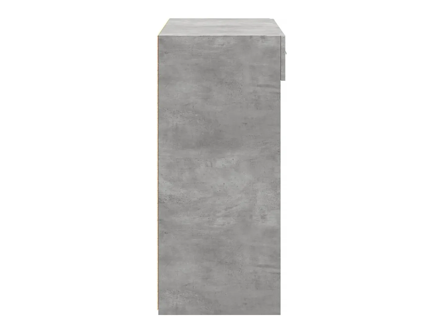 Aparador de madera contrachapada gris hormigón 80x42,5x93 cm