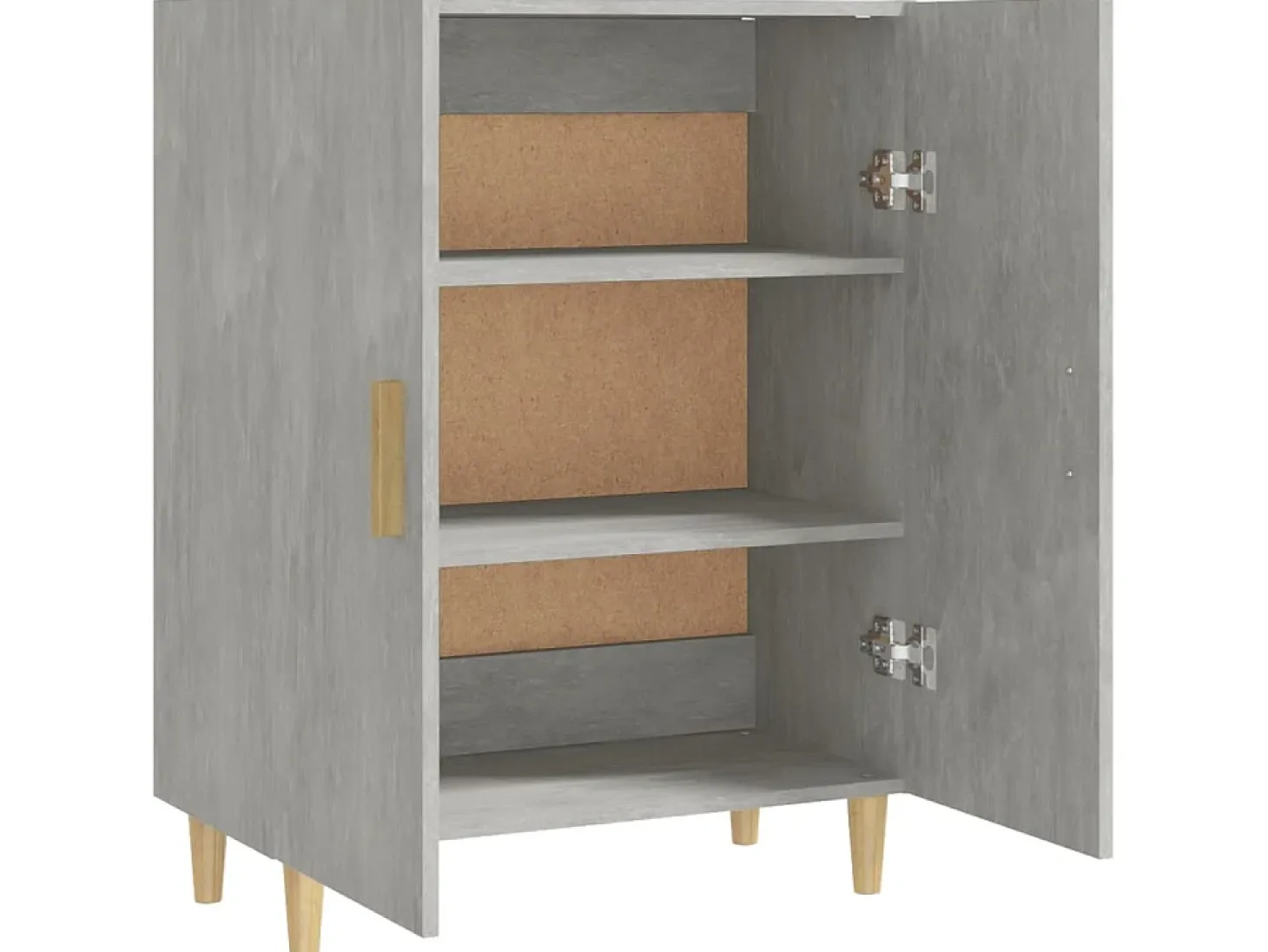 Aparador de madera contrachapada gris hormigón 70x34x90 cm ES91634