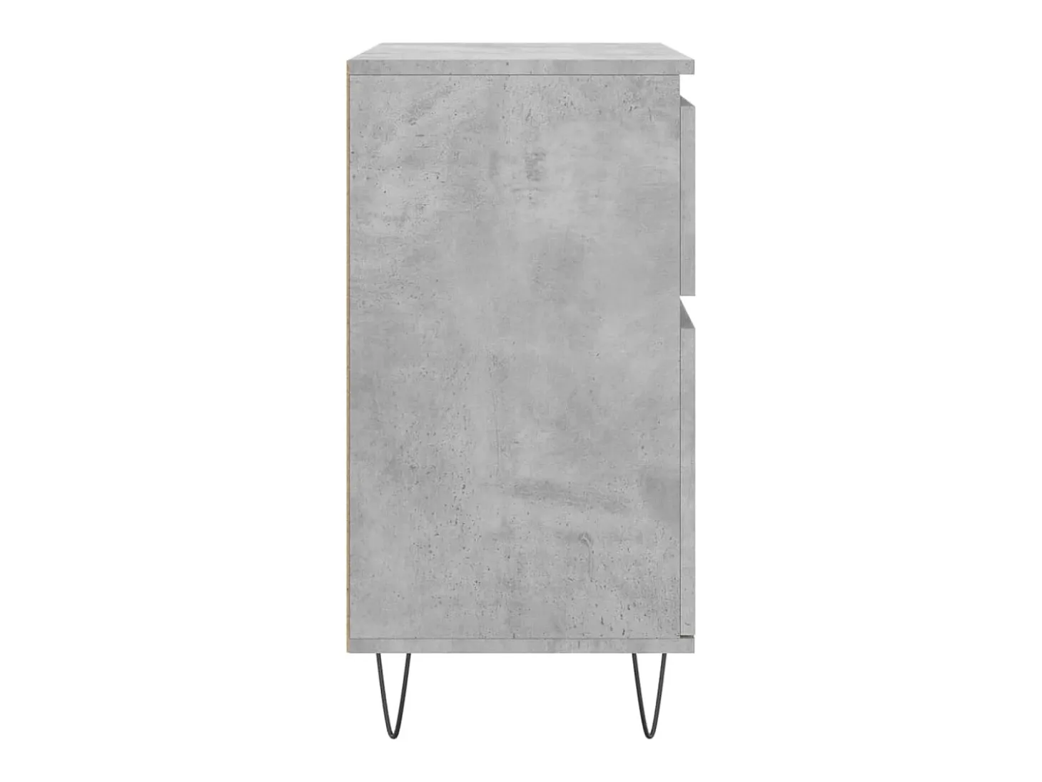 Aparador de madera contrachapada gris hormigón 60x35x70 cm