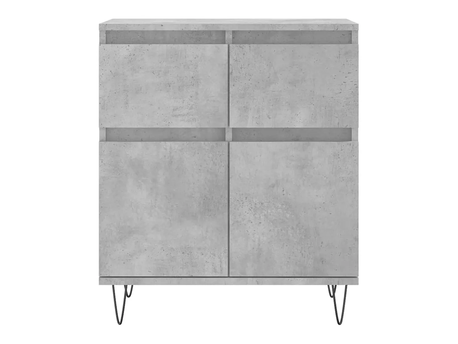 Aparador de madera contrachapada gris hormigón 60x35x70 cm