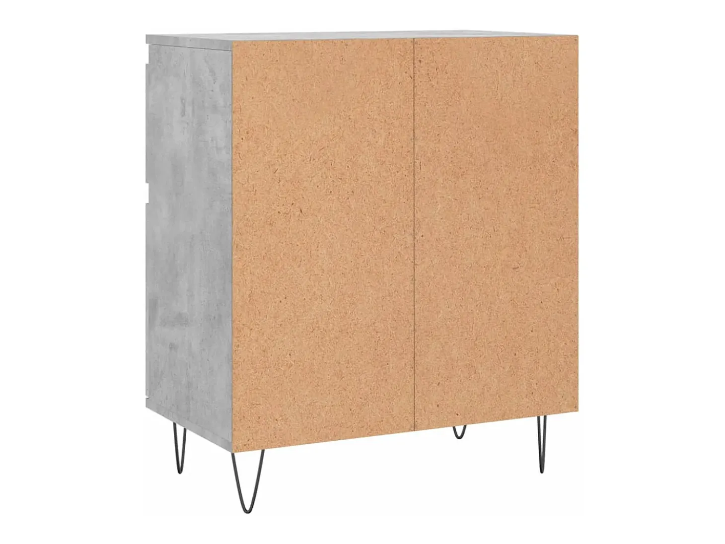 Aparador de madera contrachapada gris hormigón 60x35x70 cm