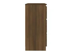 Aparador de madera contrachapada roble marrón 60x35x76 cm ES39928