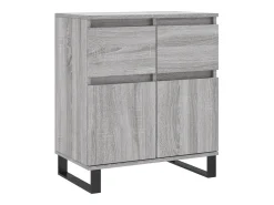 Aparador de madera contrachapada gris Sonoma 60x35x70 cm