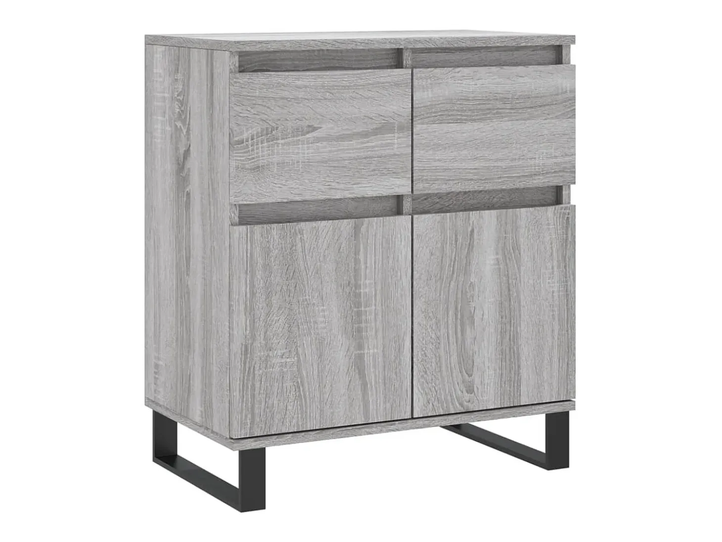Aparador de madera contrachapada gris Sonoma 60x35x70 cm