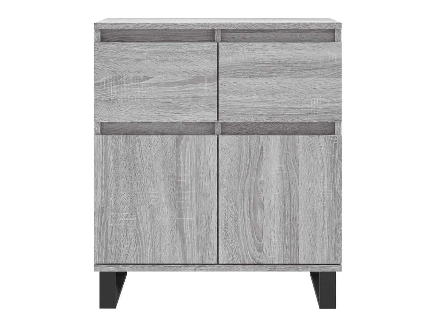 Aparador de madera contrachapada gris Sonoma 60x35x70 cm
