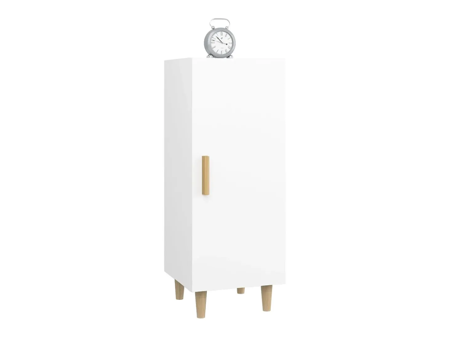 Aparador de madera contrachapada blanco 34,5x34x90 cm ES54675