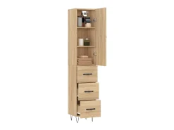 Aparador de madera contrachapada roble Sonoma 34,5x34x180 cm ES53063