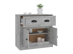 Aparador de madera contrachapada gris hormigón 70x35,5x67,5 cm ES13262