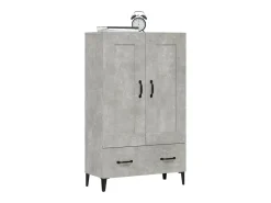 Aparador de madera contrachapada gris hormigón 70x31x115 cm ES45134