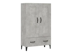 Aparador de madera contrachapada gris hormigón 70x31x115 cm ES45134