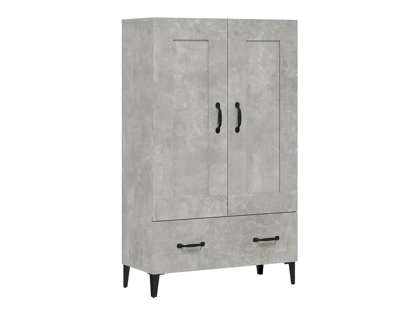 Aparador de madera contrachapada gris hormigón 70x31x115 cm ES45134