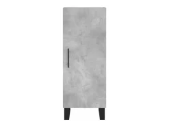 Aparador de madera contrachapada gris hormigón 34,5x34x90 cm