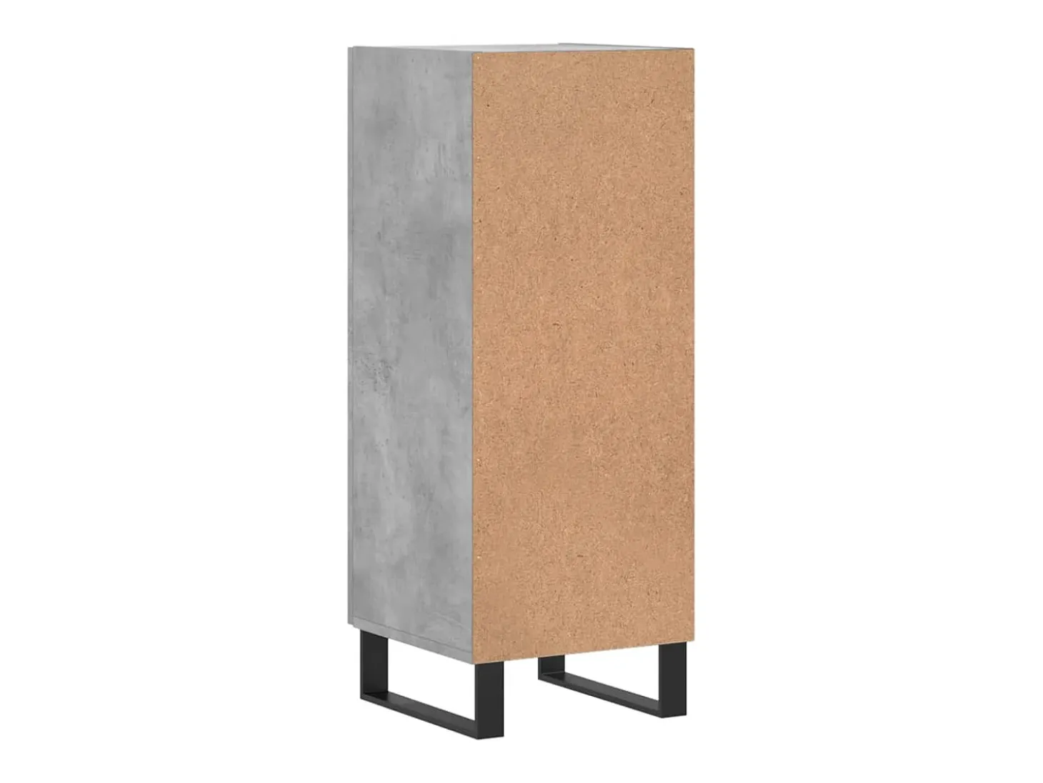 Aparador de madera contrachapada gris hormigón 34,5x34x90 cm