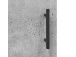 Aparador de madera contrachapada gris hormigón 34,5x34x90 cm