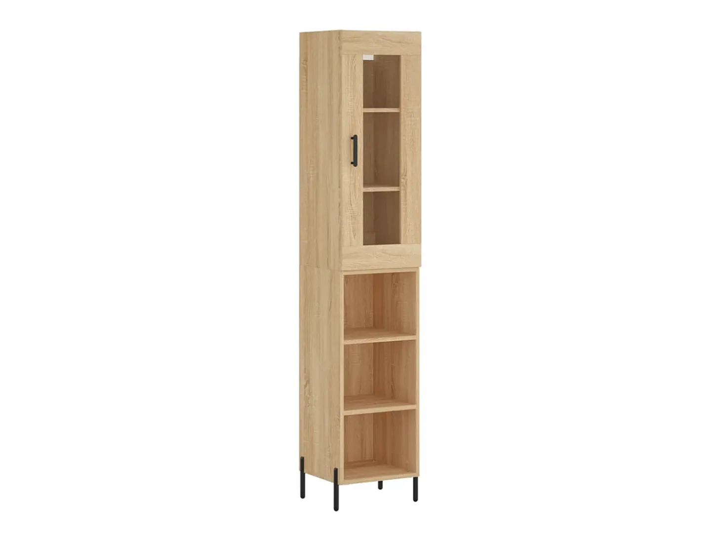 Aparador de madera contrachapada roble Sonoma 34,5x34x180 cm