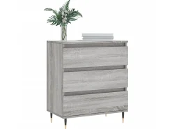 Aparador de madera contrachapada gris Sonoma 60x35x70 cm ES50434