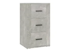 Aparador de madera contrachapada gris hormigón 40x33x70 cm ES75247